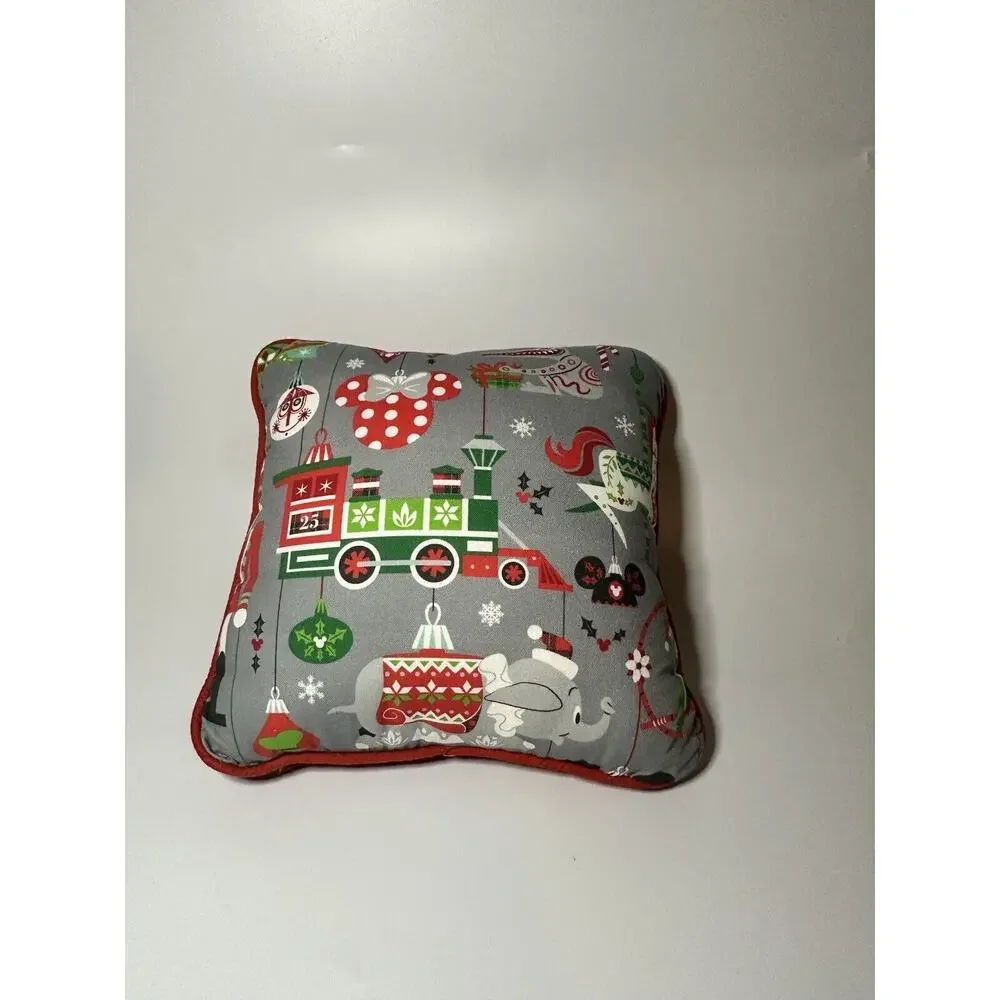 Disney Parks Santa Mickey & Friends Christmas Holiday Throw Pillow Merry Jolly